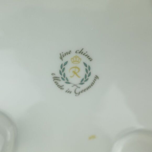 Reichenbach Reticulated Porcelain Footed Serving Bowl Centerpiece Germany - Picture 13 of 16